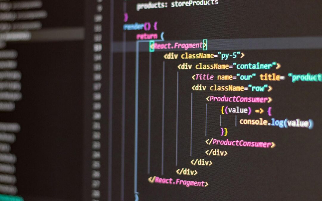 React. Schermata con codice jsx